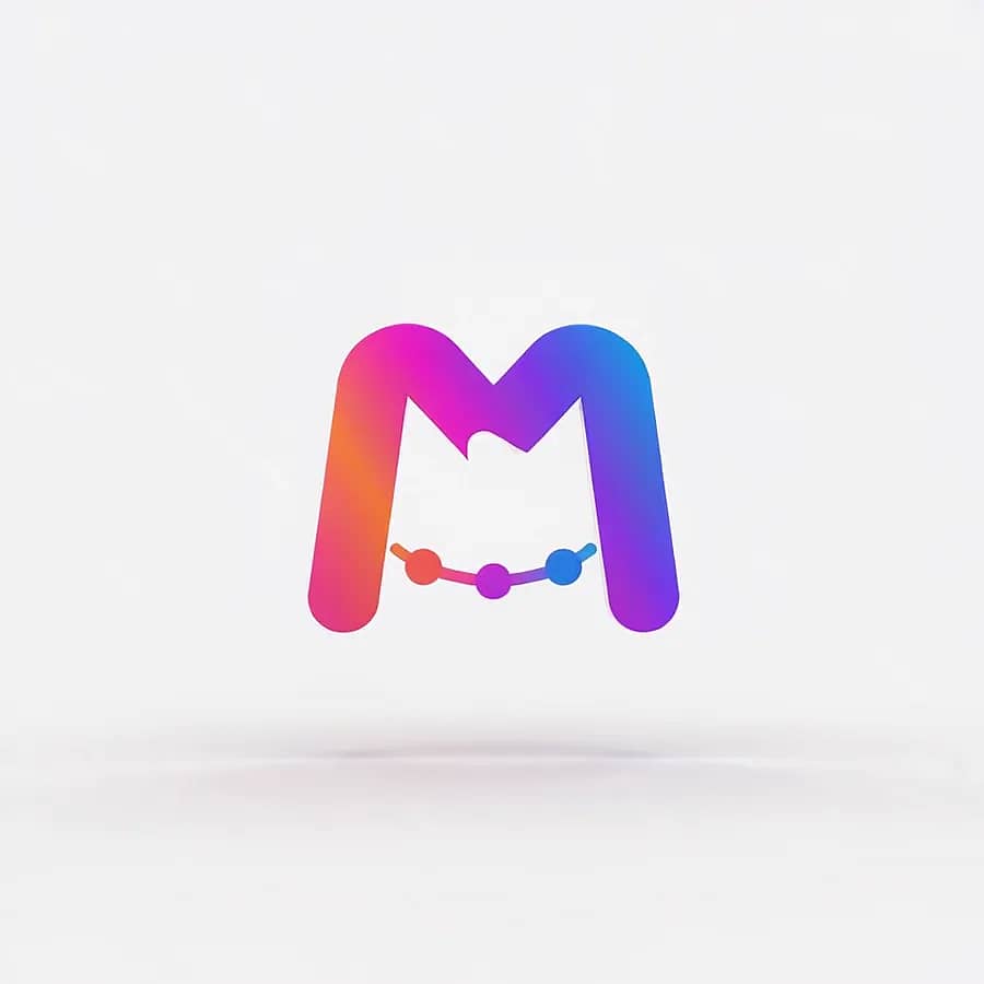 MorphLogoで実際に生成した例：平面のロゴを3Dオービットのスタイルで回転させた1コマ