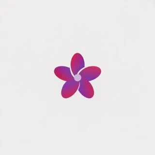 Partikel auf einem Blumenlogo — Aurora-Blumenlogo, eine fiktive Marke