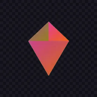 دوران 360° على شعار جوهرة، بخلفية شفافة — شعار جوهرة Prism، علامة خيالية